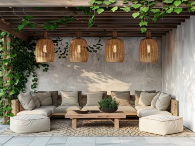 10 inspiracji na urządzenie tarasu w stylu skandynawskim z drewnianymi meblami