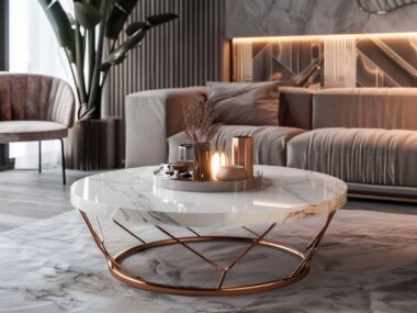 Najlepsze stoły kawowe w stylu glamour z marmurowymi blatami