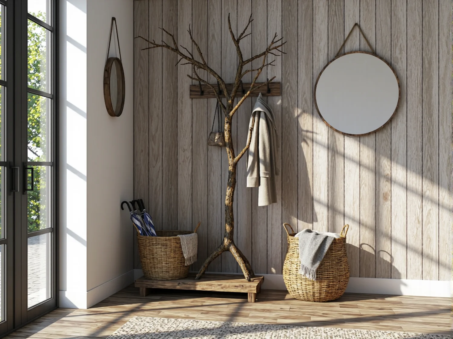 Kreatywny wieszak na ubrania ze starych sztućców i drewna - unikalny upcycling.