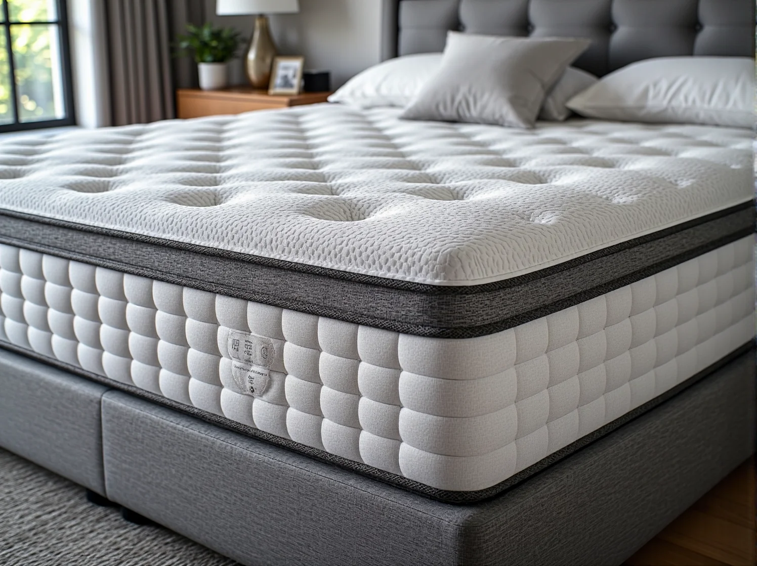 Infografika ilustrująca, jak dopasować twardość materaca ortopedycznego do wagi ciała użytkownika dla zdrowego snu.