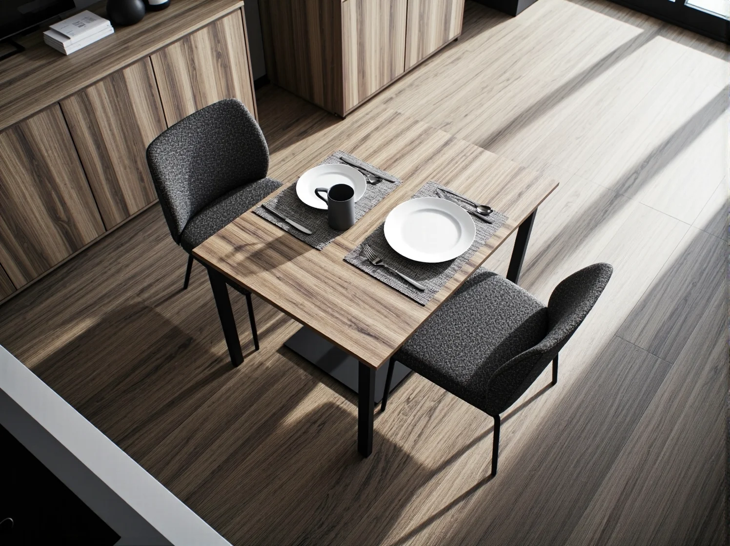 Metalowy regał w industrialnym stylu, przykład trwałego mebla do małych przestrzeni.