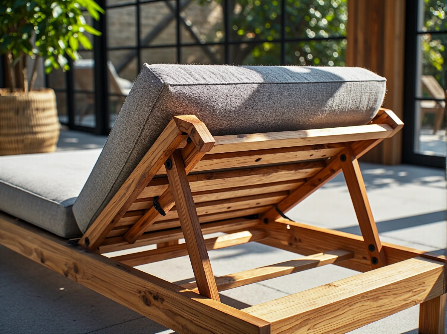 Stylowa aranżacja ogrodu z wykorzystaniem ekologicznych mebli wypoczynkowych.