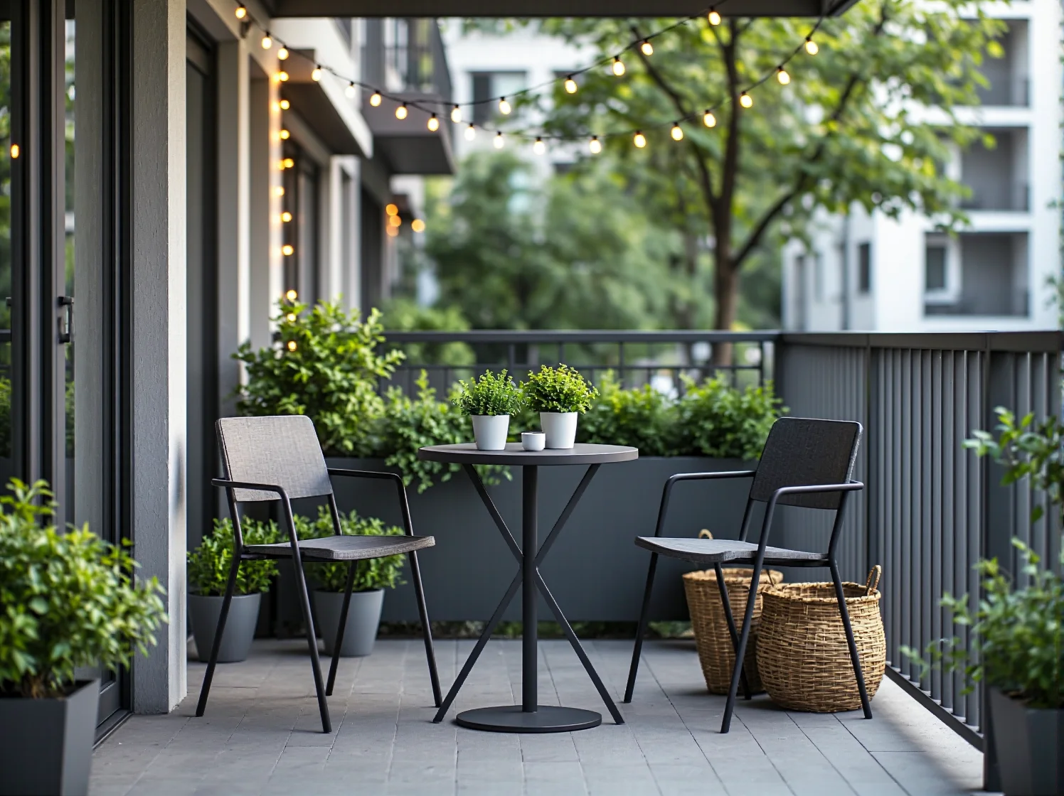 Nowoczesny narożnik ogrodowy w stylu skandynawskim – najpopularniejsze trendy mebli tarasowych 2025.