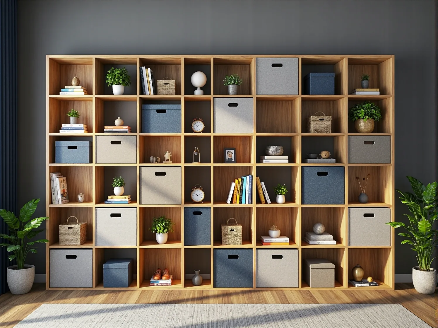 Strefa relaksu w pokoju młodzieżowym z wygodnym łóżkiem i miękkimi pufami do wypoczynku.