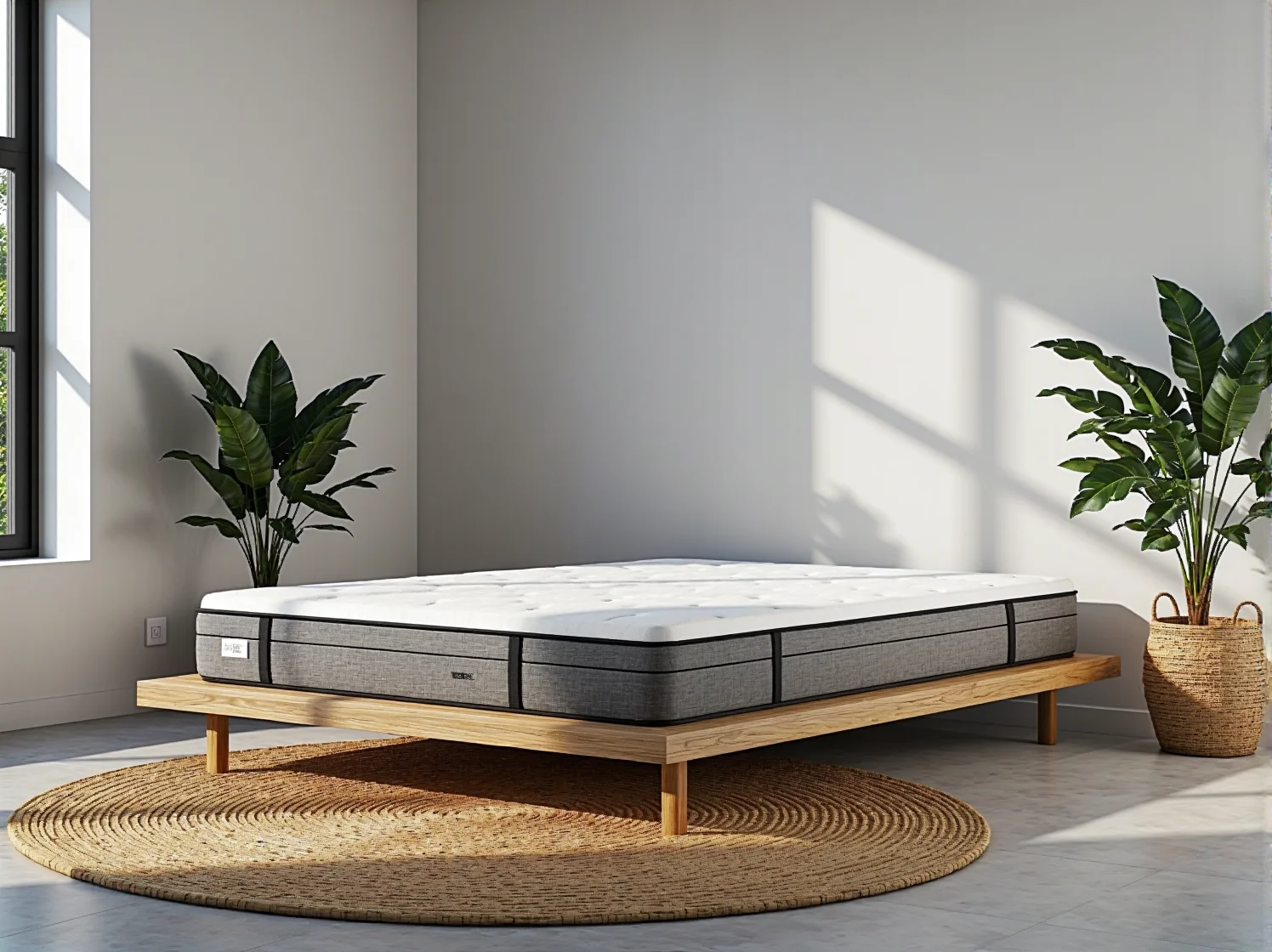 Przekrój nowoczesnego materaca ortopedycznego, pokazujący warstwy wypełnienia z pianki termoelastycznej i lateksu.